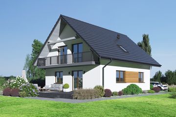  Projekt domu Gryfice 3m21 (KRP2482) - projekt domu parterowego z poddaszem - Zdjęcie 1