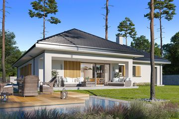  Projekt domu Sielanka 3 (WAH2052) - projekt domu parterowego - Zdjęcie 4