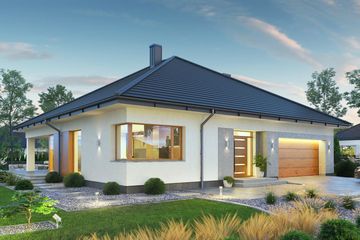  Projekt domu Domena 132 B1 (WRW1360) - projekt domu parterowego - Zdjęcie 1