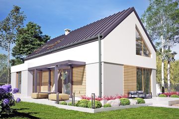  Projekt domu Sobota z wiatą [A] (WRF2293) - projekt domu parterowego z poddaszem - Zdjęcie 3