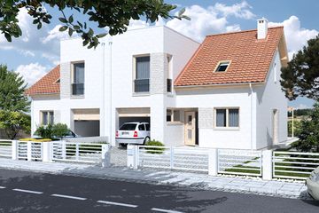  Projekt domu Adam dwurodzinny (jednorodzinny dwulokalowy) (WRR1103) - projekt domu z pełnym piętrem - Zdjęcie 1