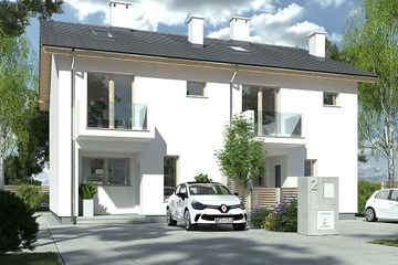  Projekt domu Elena A dwurodzinny (jednorodzinny dwulokalowy) (WRR1104) - projekt domu parterowego z poddaszem - Zdjęcie 1