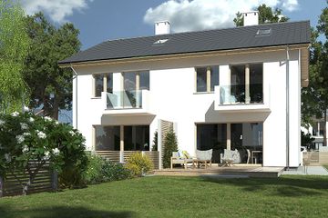  Projekt domu Elena A dwurodzinny (jednorodzinny dwulokalowy) (WRR1104) - projekt domu parterowego z poddaszem - Zdjęcie 2