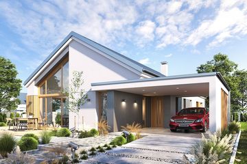  Projekt domu Wąski 3 (WAH2055) - projekt domu parterowego - Zdjęcie 1