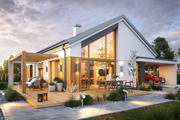  Projekt domu Wąski 3 (WAH2055) - projekt domu parterowego - Zdjęcie 2