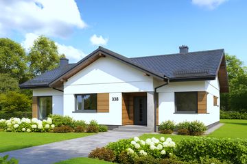  Projekt domu APS 338 (LUA1518) - projekt domu parterowego - Zdjęcie 1