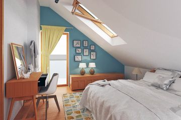  Projekt domu Głuszec III Mode z garażem 1-st. szeregówka [A-SZ] (WRF2297) - projekt domu parterowego z poddaszem - Zdjęcie 6