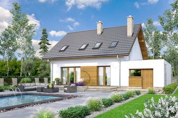 Projekt domu Lungo 5 G1 (WOF1145) - projekt domu parterowego z poddaszem - Zdjęcie 2