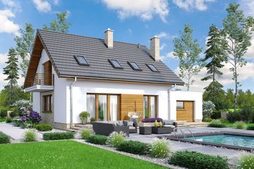  Projekt domu Lungo 5 G1 (WOF1145) - projekt domu parterowego z poddaszem - Zdjęcie 4
