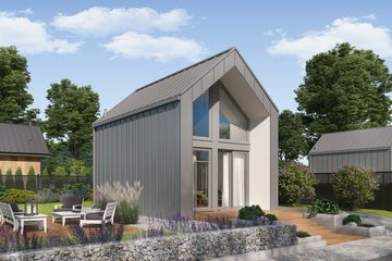  Projekt domu letniskowego Moca A OC szkielet drewniany dom letniskowy na zgłoszenie do 35m2 (SLN2732) - projekt domu letniskowego parterowego - Zdjęcie 1