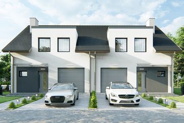  Projekt domu Kalipso 2 - bliźniak PLP (WRD3084) - projekt domu parterowego z poddaszem - Zdjęcie 1