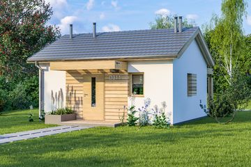  Projekt domu letniskowego D311 (WAI1418) - projekt domu parterowego - Zdjęcie 1