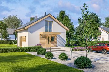  Projekt domu letniskowego D312 (WAI1417) - projekt domu letniskowego parterowego - Zdjęcie 1