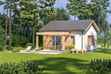  Projekt domu letniskowego D313 (WAI1416) - projekt domu parterowego - Zdjęcie 1