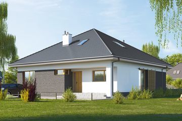  Projekt domu E-270 (WAX1188) - projekt domu parterowego - Zdjęcie 1