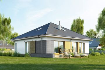  Projekt domu E-270 (WAX1188) - projekt domu parterowego - Zdjęcie 2