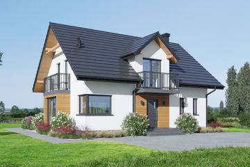  Projekt domu Piotrowice (KRP2484) - projekt domu parterowego z poddaszem - Zdjęcie 1