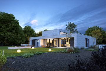  Projekt domu z patio 1 (WAW1145) - projekt domu parterowego - Zdjęcie 2