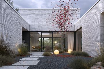  Projekt domu z patio 1 (WAW1145) - projekt domu parterowego - Zdjęcie 7