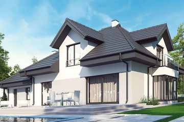  Projekt domu uA29v3 (WCB1248) - projekt domu parterowego z poddaszem - Zdjęcie 2