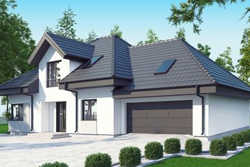  Projekt domu uA29v3 (WCB1248) - projekt domu parterowego z poddaszem - Zdjęcie 4