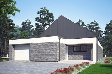  Projekt domu uA54v2 (WCB1251) - projekt domu parterowego - Zdjęcie 1