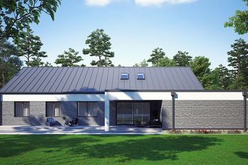  Projekt domu uA54v2 (WCB1251) - projekt domu parterowego - Zdjęcie 2