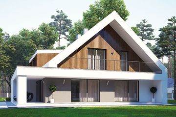 Projekt domu uA66v2 (WCB1252) - projekt domu parterowego z poddaszem - Zdjęcie 2