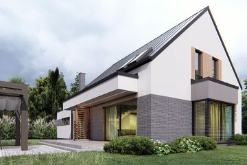  Projekt domu uA96 (WCB1253) - projekt domu parterowego z poddaszem - Zdjęcie 3