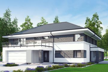  Projekt domu uA185 (WCB1255) - projekt domu z pełnym piętrem - Zdjęcie 1