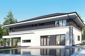  Projekt domu uA185 (WCB1255) - projekt domu z pełnym piętrem - Zdjęcie 4