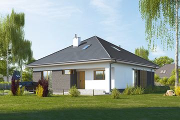  Projekt domu E-271 (WAX1190) - projekt domu parterowego - Zdjęcie 1