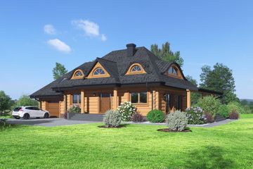  Projekt domu Chmielniki 87 dw (KRP2485) - projekt domu parterowego z poddaszem - Zdjęcie 1