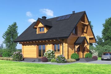  Projekt domu Gryfice 23 dw (KRP2489) - projekt domu parterowego z poddaszem - Zdjęcie 1