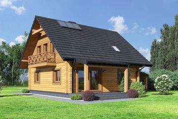  Projekt domu Witkowo dw (KRP2490) - projekt domu parterowego z poddaszem - Zdjęcie 2