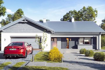  Projekt domu Parterowy 4 B (WAH2056) - projekt domu parterowego - Zdjęcie 1