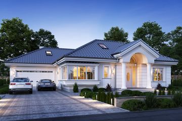  Projekt domu Willa Parkowa 7 (WAH2058) - projekt domu parterowego z poddaszem - Zdjęcie 1