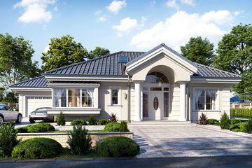  Projekt domu Willa Parkowa 7 (WAH2058) - projekt domu parterowego z poddaszem - Zdjęcie 2