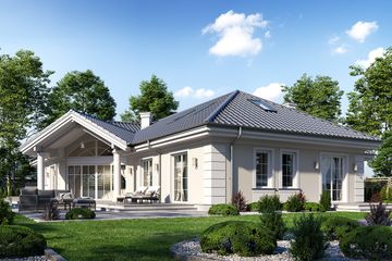  Projekt domu Willa Parkowa 7 (WAH2058) - projekt domu parterowego z poddaszem - Zdjęcie 4