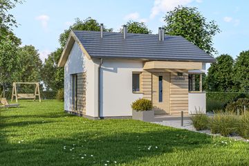  Projekt domu letniskowego D308 (WAI1419) - projekt domu letniskowego parterowego - Zdjęcie 3