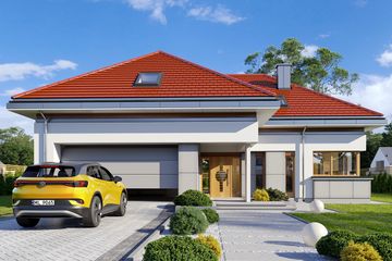  Projekt domu Hiacynt 6 (WAH2060) - projekt domu parterowego z poddaszem - Zdjęcie 4