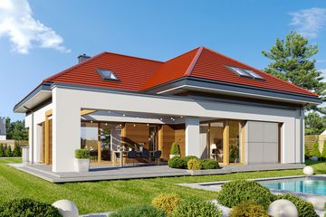  Projekt domu Hiacynt 6 (WAH2060) - projekt domu parterowego z poddaszem - Zdjęcie 5