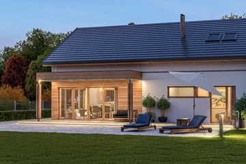  Projekt domu D316A (WAI1420) - projekt domu parterowego z poddaszem - Zdjęcie 4