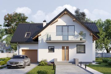  Projekt domu Koliba (1717) (KRD2875) - projekt domu parterowego z poddaszem - Zdjęcie 2