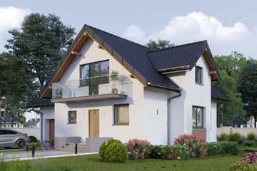  Projekt domu Koliba (1717) (KRD2875) - projekt domu parterowego z poddaszem - Zdjęcie 3