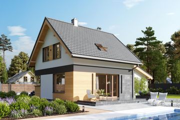  Projekt domu Smyk Nano (1746) (KRD2870) - projekt domu parterowego z poddaszem - Zdjęcie 2