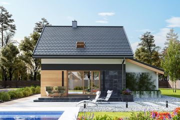  Projekt domu Smyk Nano (1746) (KRD2870) - projekt domu parterowego z poddaszem - Zdjęcie 3