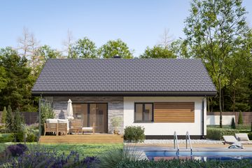  Projekt domu Tymianek (1730) (KRD2880) - projekt domu parterowego - Zdjęcie 3