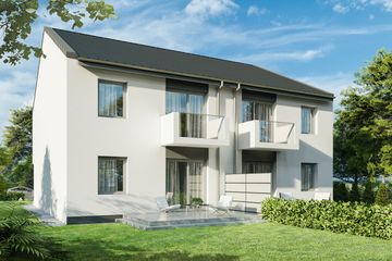  Projekt domu Merlin 1 - bliźniak dwulokalowy pl+p (WRD2989) - projekt domu z pełnym piętrem - Zdjęcie 2