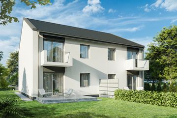  Projekt domu Merlin 1 - bliźniak LLL (WRD2990) - projekt domu z pełnym piętrem - Zdjęcie 2